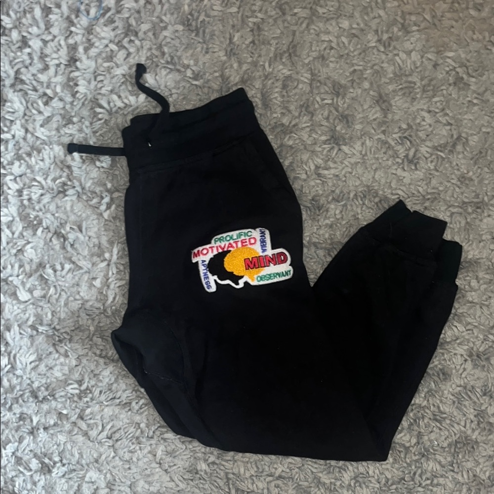 Black Sweatpants with Graphics